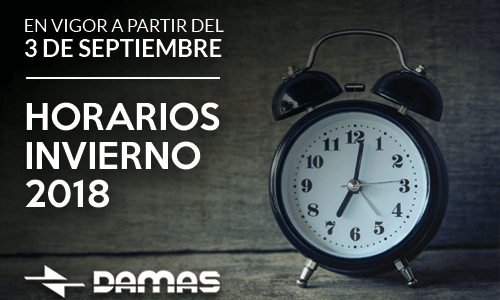 HORARIOS DE INVIERNO 2018 HORARIOS DE INVIERNO 2018
